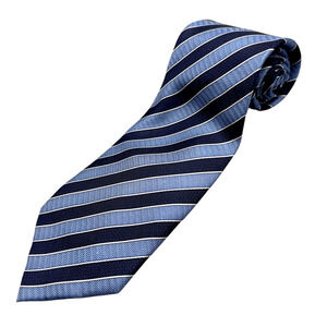 Bella Moda 100% Silk Dress Tie Bold Classic Stripe‎ Pattern 60" 3.75"